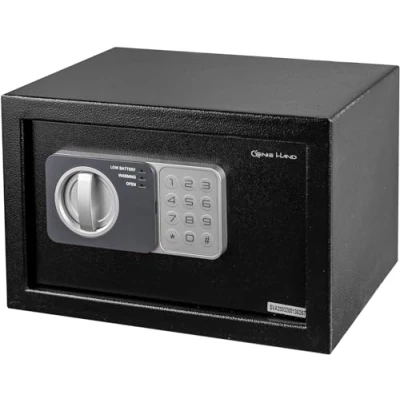 Immagine di Genie Hand Cassaforte Elettronica da Armadio Cassetta di Sicurezza Grande con Codice a Combinazione e Chiave Serratura B Class Sistema Anti Bounce Casseforti per Soldi