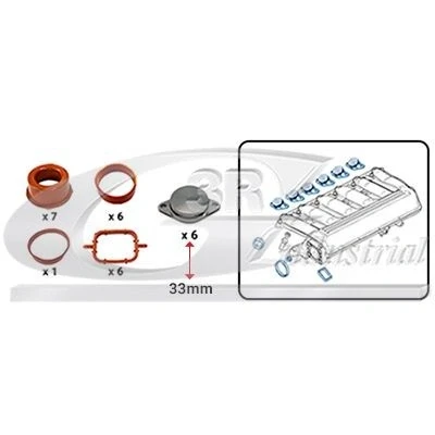Immagine di 3RG 85108 Kit riparazione, modulo collettore aspirazione BMW: 3 Touring, X5, X5