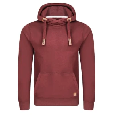 Immagine di riverso RIVNiklas Felpa con Cappuccio da Uomo, Tasche a Marsupio, Collo Incrociato, Regular, Tinta Unita, Cotone, Grigio, Marrone, Verde, Rosso, Blu, Nero Porta Rossa (Bjd). XXXXXL