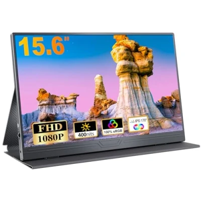 Immagine di CUIUIC Monitor Portatile, 15.6&#039;&#039; IPS FHD 1920x1080 con HDR, Sottile e Leggero, USB C Tipo HDMI Display Altoparlanti, Compatibile PC Laptop Xbox PS4/5 MacBook
