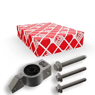 Immagine di febi BILSTEIN 45891 Silent Block con materiale di fissaggio Plus Assale anteriore Sx, inferiore, posteriore Alluminio Cuscinetto gomma metallo