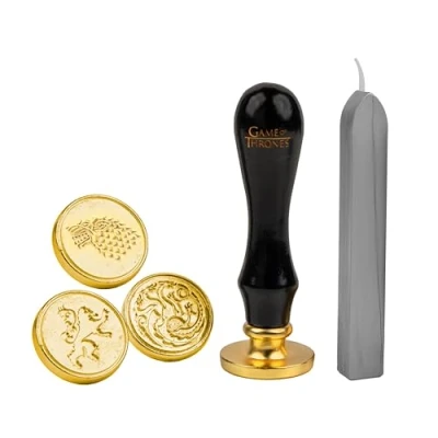 Immagine di Cinereplicas Game of Thrones Kit di 3 sigilli in cera Stark, Targaryen e Lannister + Licenza ufficiale