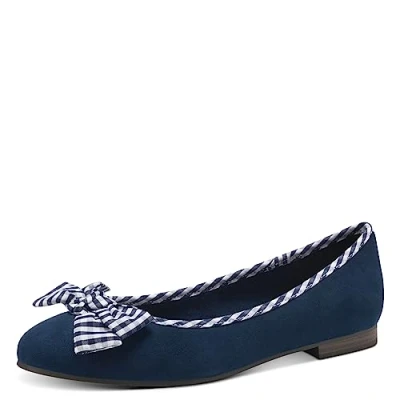 Immagine di MARCO TOZZI Ballerine Donna Basse con Fiocco, Blu (Navy Comb), 39 EU