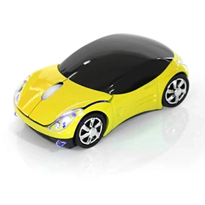 Immagine di Mouse Bluetooth Senza Fili da 2,4 GHz, Ottico Portatile 1600 DPI per Mac/Android/Me/PC Windows/Tablet Gaming Office (Yellow)