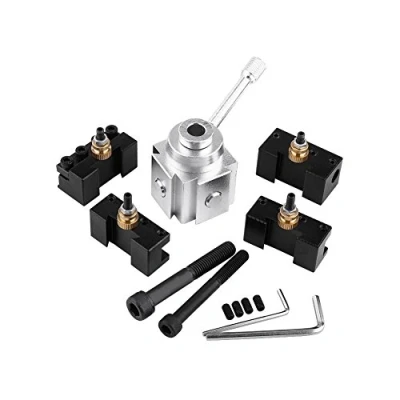Immagine di Mini Quick Change Tool Post Holders, Portautensile, Tornio in Lega di Alluminio, Set Portautensili e può Essere Utilizzato per Molti Tipi Torni