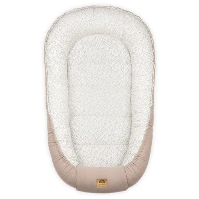 Immagine di PIMKO Nido per Neonato Riduttore lettino neonati Culla 60 x 90 cm mussola di cotone, colore: beige, ecru dost