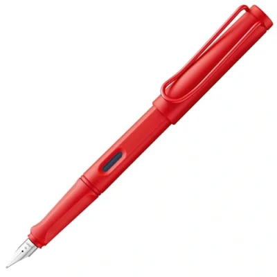 Immagine di Lamy Safari Penna stilografica moderna 020 in plastica resistente, con manico ergonomico e molla acciaio, larghezza punto EF, cartuccia d&#039;inchiostro T 10, colore: Blu
