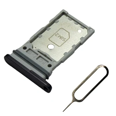 Immagine di MMOBIEL Doppio Vassoio Carta Sim Compatibile con Samsung Galaxy S22 Ultra 5G 6.8 inch 2022 Porta Scheda Inclusa Guarnizione di Gomma e Pin Nero