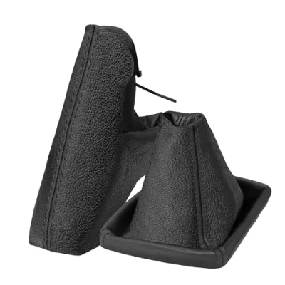 Immagine di Set di cuffia per freno a mano, compatibile con Opel Astra H, anno costruzione 2004 2010, in vera pelle