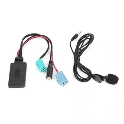 Immagine di Tbest Adattatore o per Auto, Cavo Bluetooth a 6 Pin AUX IN Auto con Microfono Adatto Clio/Espace/Megane