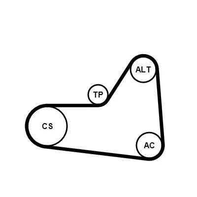 Immagine di CONTITECH CT773K1 Kit cinghia di distribuzione 124 HONDA: CRX 2, CIVIC 4 Hatchback, ROVER: 200 Coupe, 400 Tourer