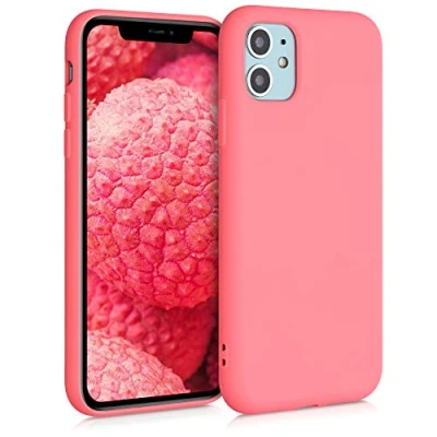 Immagine di kwmobile Custodia Compatibile con Apple iPhone 11 Cover Back Case per Smartphone in Silicone TPU Protezione Gommata corallo fluorescente