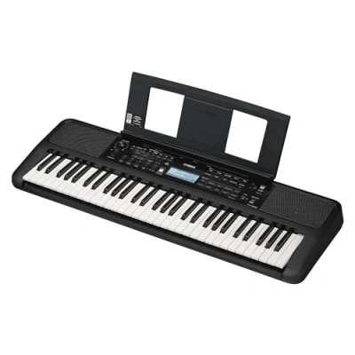Immagine di Yamaha PSR E383 Tastiera Portatile per Principianti con 61 tasti, 650 Voices, 48 note di polifonia, 260 Styles auto accompagnamento, 2 Lezioni Online un insegnante delle scuole