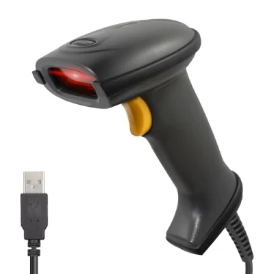 Immagine di Atlantis A08 LS160 Lettore Codici a Barre Barcode reader scanner 1D Laser (650nm), 300 scansioni sec, codice farmaceutico, collegamento USB, guida rapida.