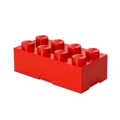 Immagine di Contenitore Portavivande Lego a 8 Bottoncini, Piccolo o Portamatite, Rosso