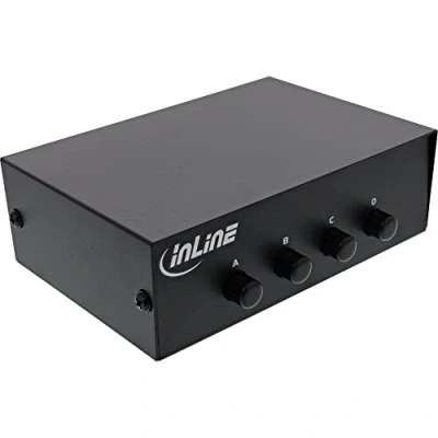 Immagine di InLine® Commutatore seriale manuale 4 prese, RS232, 9 poli Sub D
