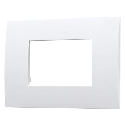 Immagine di Placca Compatibile Con Vimar Arke, Placche In Plastica, 1 Pezzo (3 Posti/Moduli,Bianco)