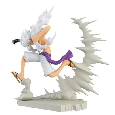 Immagine di Banpresto BP89377P Action Figure Monkey D. Luffy Gear5 One Piece, Senkozekkei, 7 cm, Multicolore