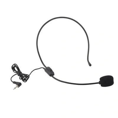 Immagine di Mini Microfono, Microfono cablato con Testa da 3,5 mm, a condensatore per Altoparlante Amplificatore vocale Adatto iOS, Android, Smartphone e Tablet Windows. (Nero)