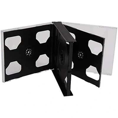 Immagine di Dragon Trading®, 5 custodie a scomparti per CD e DVD, 25 mm, dischi con vassoio nero, confezione da