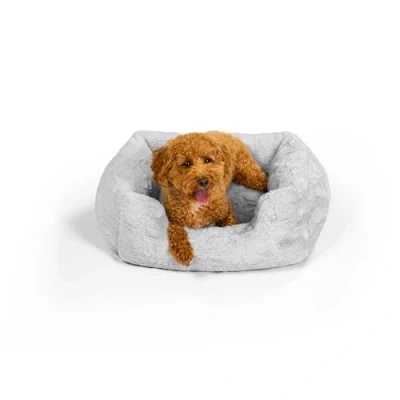 Immagine di Best Friends by Sheri Soothe &amp; Snooze Lounge Lux Letto per cani rettangolare lavabile in memory foam grigio S 51 x 38 cm