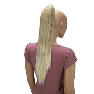 Immagine di CAISHA 60cm Coda Capelli Stella Con Pinza Lungo Extensions Finta Per Donna Liscio Biondo Chiaro Mix H623