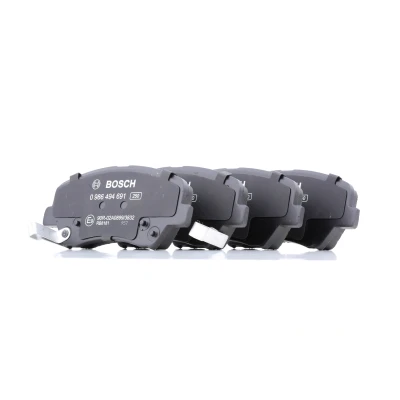 Immagine di BOSCH 0 986 494 691 Kit pastiglie freno Low Metallic con segnalatore acustico usura lamierino anticigolío KIA: cee‘d II Hatchback, Niro
