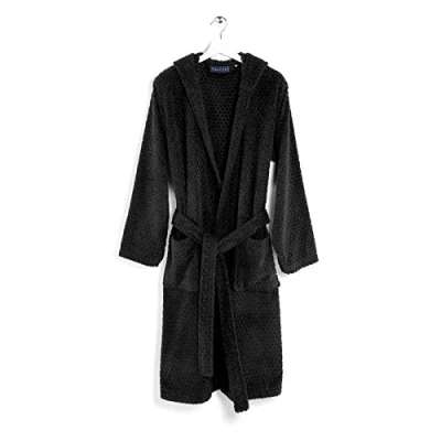 Immagine di Caleffi Sirena Accappatoio con Cappuccio, Cotone , Nero, L, 51263