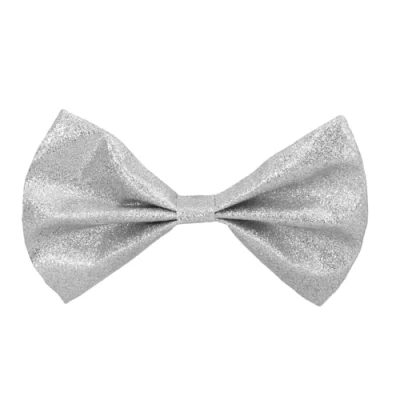Immagine di Boland 53111 Papillon glitter, argento, misura circa 13 cm, elastico, versione stretta, lucido, costume, carnevale, halloween, festa in maschera, a tema
