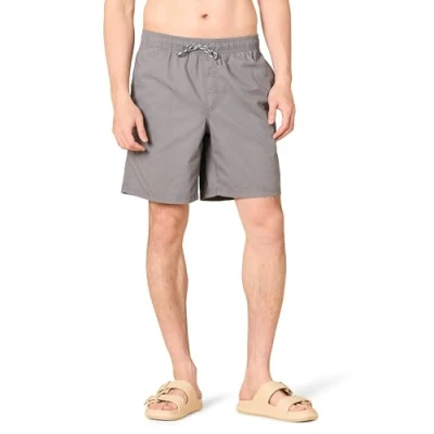 Immagine di Amazon Essentials Bermuda con Coulisse e Cucitura Interna da 20,32 cm dalla vestibilità Comoda (Disponibili in Taglie Forti) Uomo, Grigio, XL