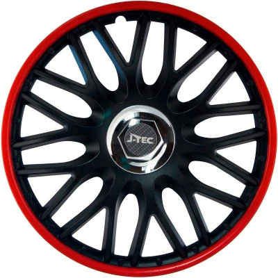 Immagine di J TEC Orden R J14514 Copricerchi 14Inch nero/rosso, cromo