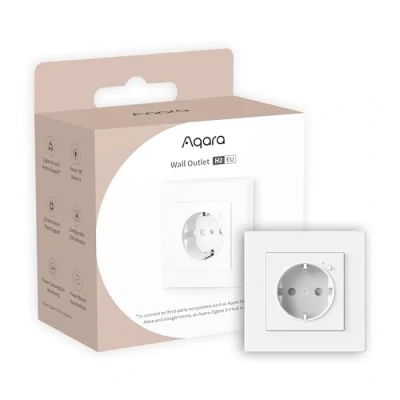 Immagine di Aqara Presa a Muro H2 EU con Matter, Richiede l’HUB Zigbee 3.0, 16A, Monitoraggio Energia e Protezione Potenza, Programmazione Controllo Vocale, Supporta HomeKit, Alexa, Google Home IFTTT