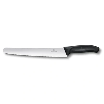 Immagine di Victorinox Swiss Classic, coltello da pane con lama seghettata in acciaio inox, confezione regalo, nero