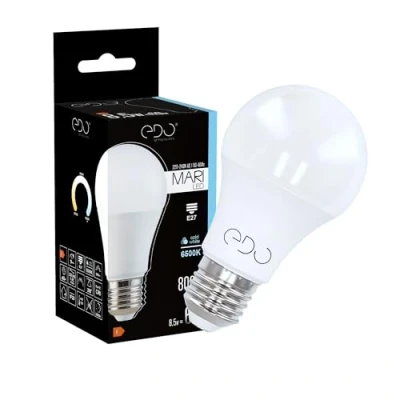 Immagine di EDO Lampadina LED MARI 8,5W Bianco Freddo 6500K Lampadine a con Attacco E27 Non Dimmerabili 806 Lumen Risparmio Energetico Lampada 220 240V