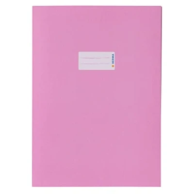Immagine di HERMA 7048 copertine per quaderni, formato A4, in carta rosa, 10 pezzi, con campo scrivere estremamente resistente e colori intensi, set di quaderni scolastici, colorati