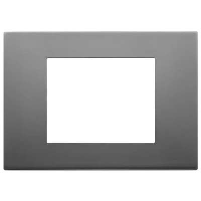 Immagine di Vimar 30653.72 serie Linea Placca 3 moduli, metallo, inox satinato