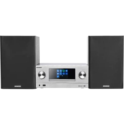 Immagine di KENWOOD, Sistema Micro HiFi Stereo M 9000S, con Ricevitore Radio da Internet, DAB+ o FM, Lettore CD e Presa USB, Connessione a Spotify Bluetooth, Funzione Radiosveglia, Silver