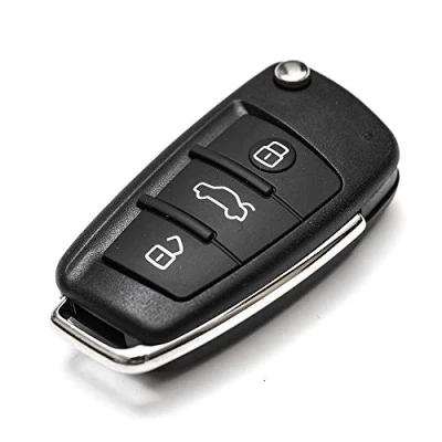 Immagine di SALPIE Guscio Portachiavi Accessori Ricambi Cover Silicone Chiave Telecomando Auto 3 Tasti Compatibile Con Audi A1 A3 A4 A6 A8 Q3 Q5 Q7 R8 A6L TT SL S3 RS3 (GUSCIO NO BATTERIA)