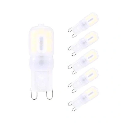 Immagine di WULUN Bombubilla Lampadine G9 LED 3W, Lampadina Luce Freddo 6000K, Equivalente 30W Lampada Alogena, 250LM, Angolo a fascio 360 , Non Dimmerabile, 6 Pezzi