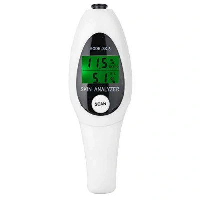 Immagine di Analizzatore della Pelle con Display Digitale LCD, Monitor dell&#039;umidità per la Cura Pelle, Misuratore del Viso ad alta Sensibilità (Bianco)