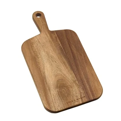 Immagine di Cole &amp; Mason H722131 Barkway Tagliere da Cucina in Legno di Acacia Piccolo, Vassoio Aperitivo e per Tagliare Verdure, Formaggi, Frutta, Pane, 420mm x 210mm 20mm, Non Adatto Lavastoviglie