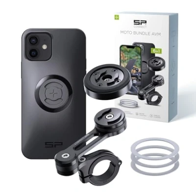Immagine di SP CONNECT moto Bundle II con modulo anti vibrazione SPC+ per iPhone 12 Pro/12 supporto cellulare ciclomotore accessori tutti gli smartphone come Samsung