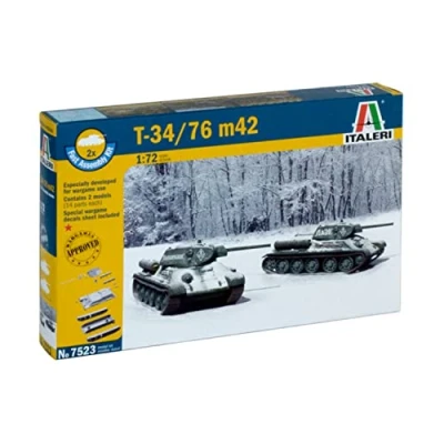 Immagine di Italeri 7523 T34/76 Mod.42 Fast Assembly (2 Pcs) Model Kit Scala 1:72