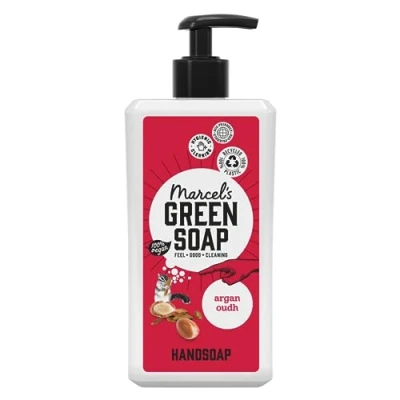 Immagine di Marcel&#039;s Green Soap Sapone per le mani Argan &amp; Oudh Dispenser 100% ecologico vegano 97% biodegradabile da 500 ml