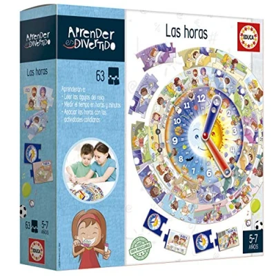 Immagine di Educa Aprender es Divertido: Las Horas, Aprende a leer El reloj Gioco educativo per Bambini dai 5 Anni in su, Colore Vario, 250 x 56, 18698