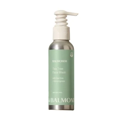 Immagine di Balmonds Tea Tree Face Wash 99% Natural Foaming Cleanser with Lemongrass for Sensitive, Breakout Prone Skin, Vegan, Paraben Free, 125 ml