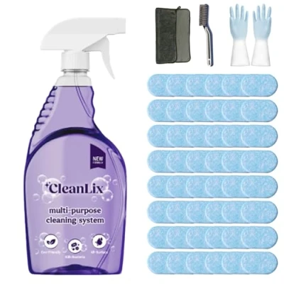Immagine di Cleanlix Cleaning Spray, Cleaner For Instant Stain Removal, All Purpose Spray With Tablets, The In One Solution Every (1 Bottle,Ocean*48)