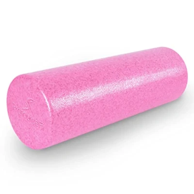 Immagine di ProsourceFit High Density Foam Rollers 18 inches long, Firm Full Body Athletic Massager for Back Stretching, Yoga, Pilates, Post Workout Trigger Point Release, Pink