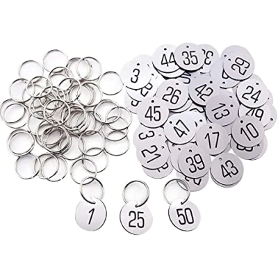Immagine di Sourcemall Etichette identificative in plastica con portachiavi (101 200 pezzi, bianco)