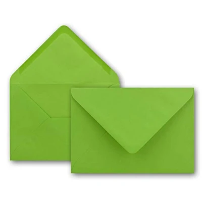 Immagine di Neuser Buste da lettere 80 g/m² in colori vivaci, formato B6, dimensioni 175 x 125 mm, chiusura adesiva inumidire 75 Umschläge verde chiaro